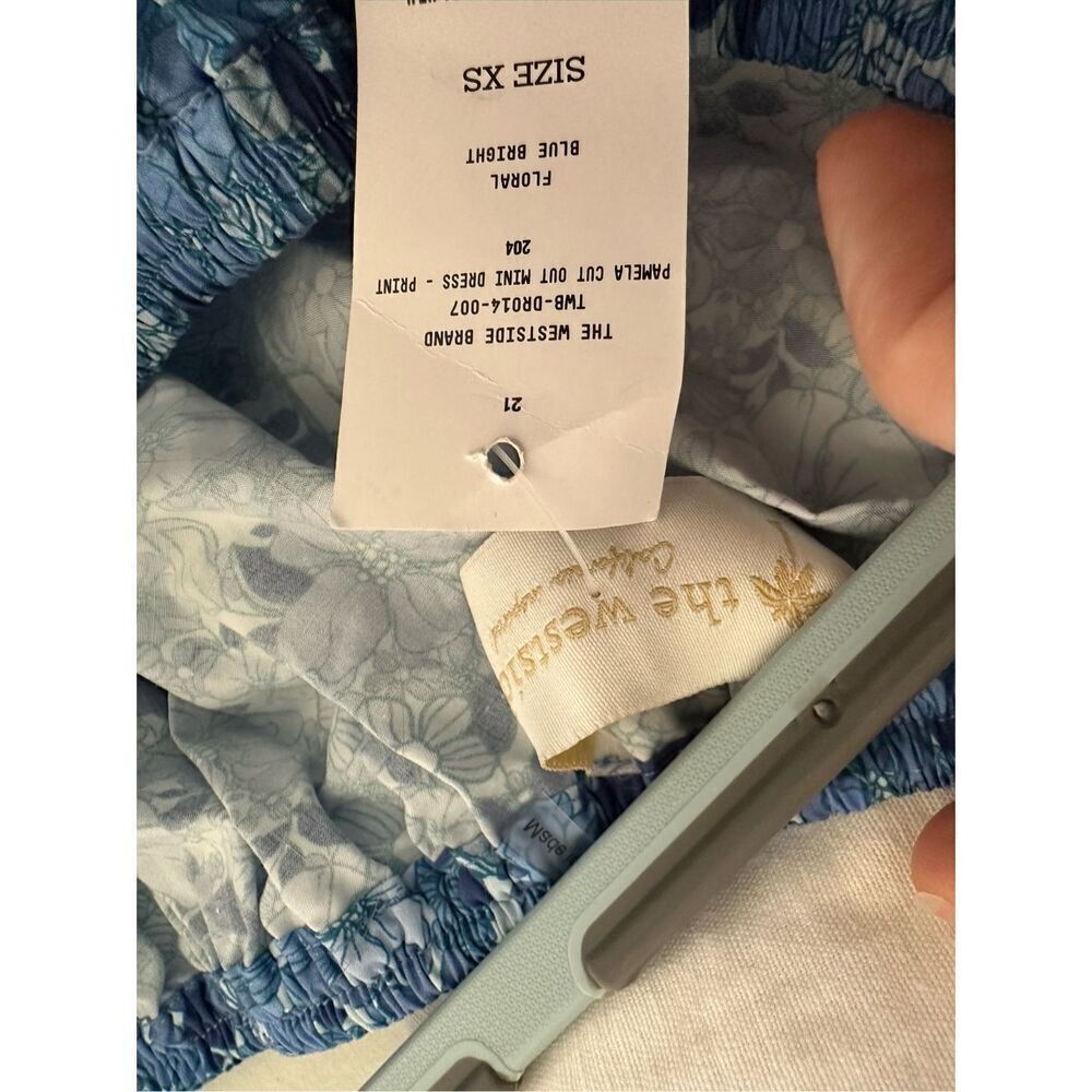 NWT The Westside Blue Pamela Cut-Out Mini Dress, Size XS - Picture 8 of 9